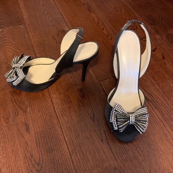 Black/Rhinestone Heels - Picture 3 of 4